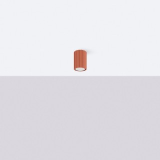 Plafonnier KARBON 10 rouge ocre