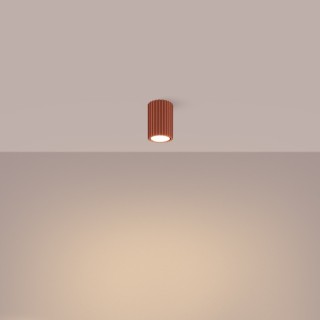 Plafonnier KARBON 10 rouge ocre