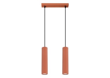 Lampe suspendue KARBON 2 rouge ocre