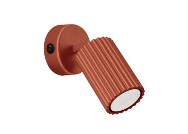 Applique KARBON rouge ocre avec interrupteur