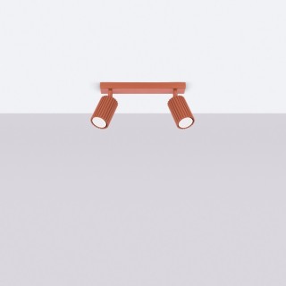 Plafonnier KARBON 2 rouge ocre