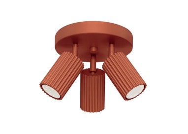 Plafonnier KARBON 3P rouge ocre