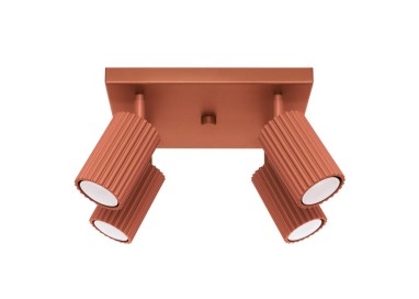 Plafonnier KARBON 4 rouge ocre
