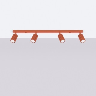 Plafonnier KARBON 4L rouge ocre