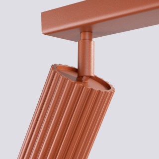 Plafonnier KARBON 6L rouge ocre