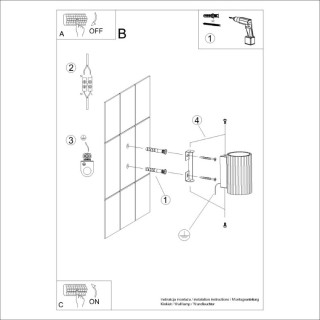 Applique KARBON 10 blanc