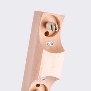 Plafonnier BULBO 2 bois naturel