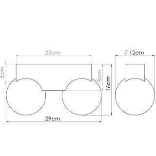 Plafonnier BULBO 2 bois naturel