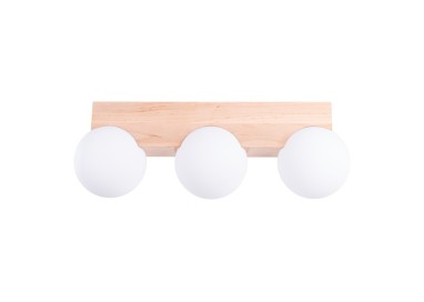 Plafonnier BULBO 3 bois naturel