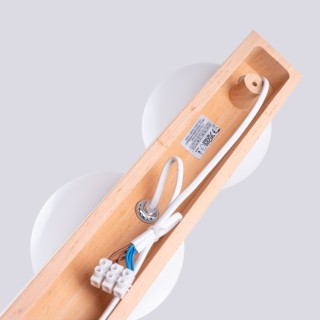 Plafonnier BULBO 3 bois naturel