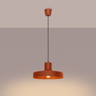 Lampe suspendue BILO rouge ocre