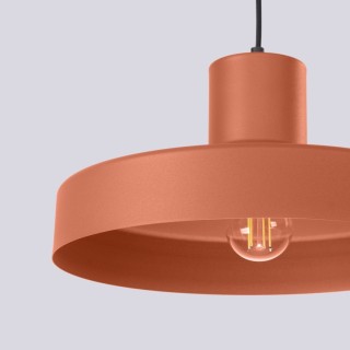 Lampe suspendue BILO rouge ocre