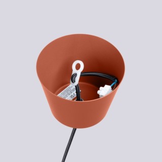 Lampe suspendue BILO rouge ocre