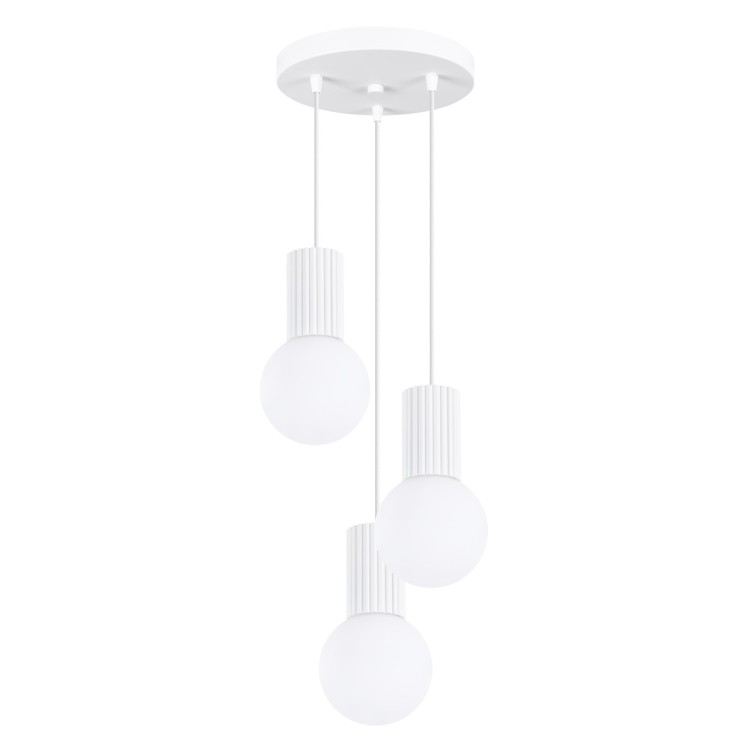 Lampe suspendue HALO 3P blanc