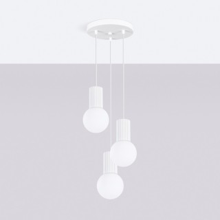 Lampe suspendue HALO 3P blanc