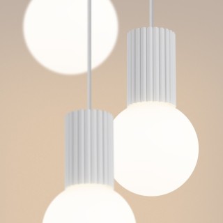 Lampe suspendue HALO 3P blanc