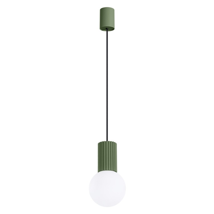 Lampe pendante HALO 1 vert olive