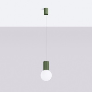 Lampe pendante HALO 1 vert olive