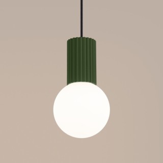 Lampe pendante HALO 1 vert olive