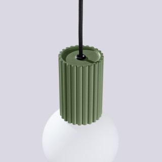 Lampe pendante HALO 1 vert olive