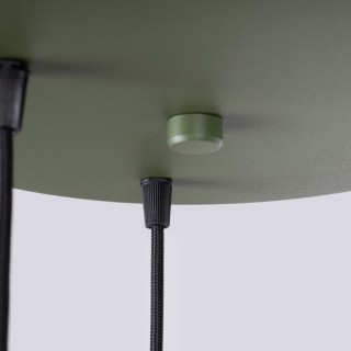Lampe pendante HALO 3P vert olive