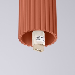 Plafonnier HALO rouge ochra IP44