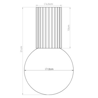 Plafonnier HALO rouge ochra IP44