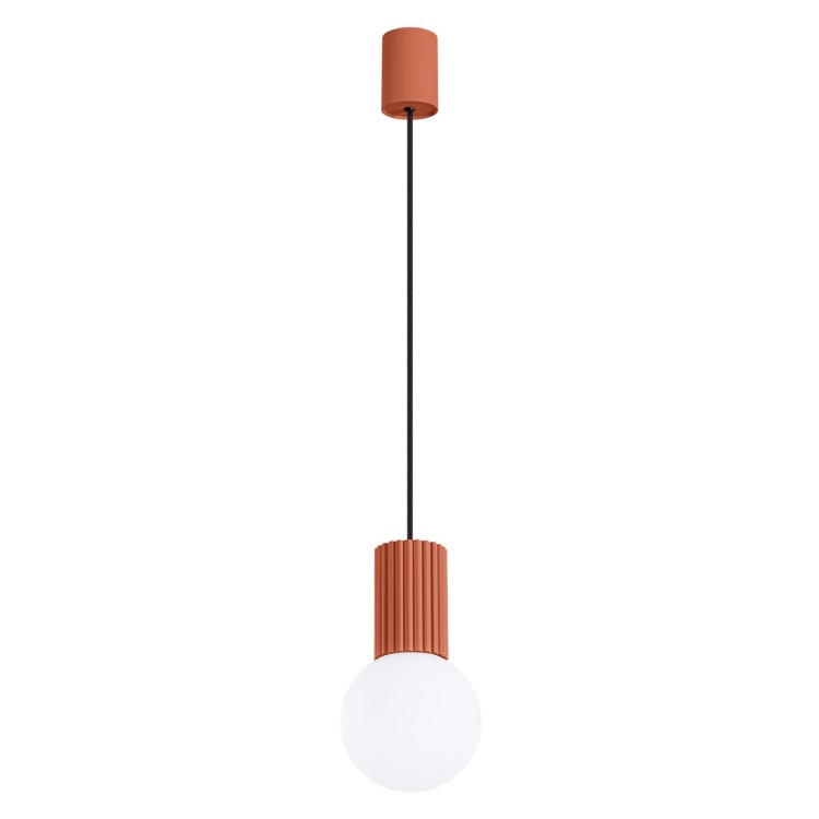 Lampe suspendue HALO 1 rouge ochra