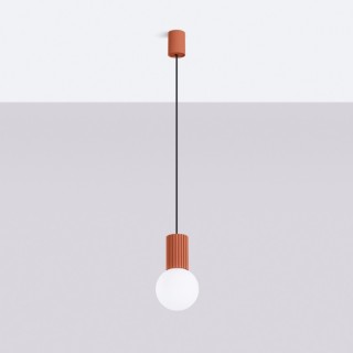Lampe suspendue HALO 1 rouge ochra