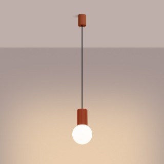 Lampe suspendue HALO 1 rouge ochra