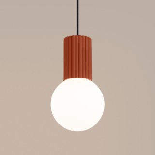 Lampe suspendue HALO 1 rouge ochra