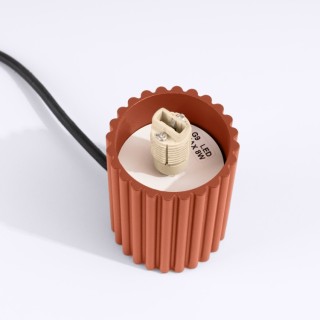 Lampe à poser HALO rouge ochra