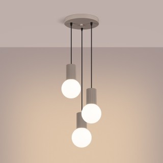 Lampe suspendue HALO 3P taupe
