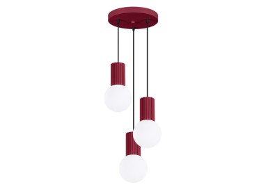 Lampe pendante HALO 3P bordeaux