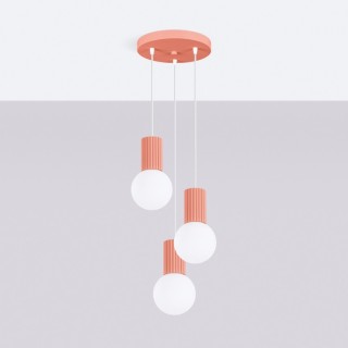 Lampe pendante HALO 3P peach