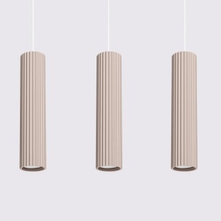 Lampe suspendue KARBON 3L taupe