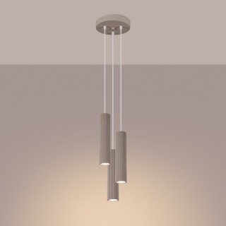Lampe suspendue KARBON 3P taupe