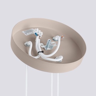 Lampe suspendue KARBON 3P taupe