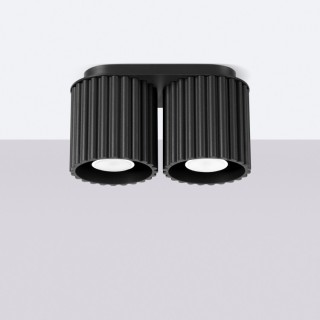 Plafonnier AURA 2 noir GU10