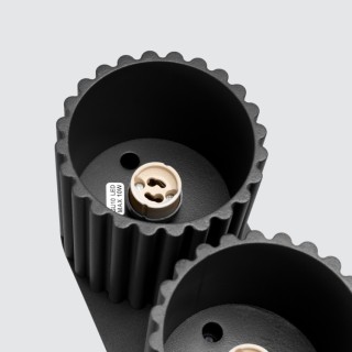 Plafonnier AURA 2 noir GU10