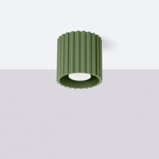 Plafonnier AURA 1 vert olive GU10