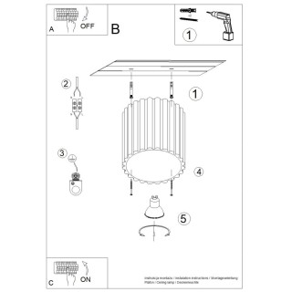 Plafonnier AURA 1 vert olive GU10