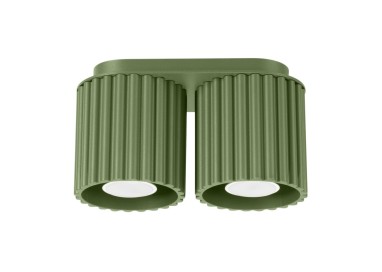 Plafonnier AURA 2 vert olive GU10