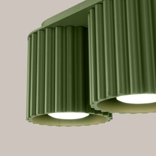 Plafonnier AURA 2 vert olive GU10