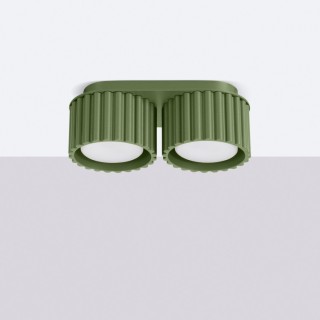 Plafonnier AURA 2 vert olive Gx53