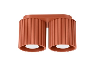 Plafonnier AURA 2 rouge ochra GU10