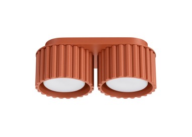 Plafonnier AURA 2 rouge ochra Gx53