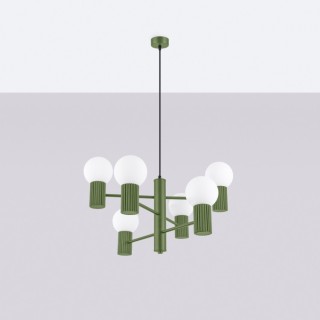 Lustre HALO 6 vert olive