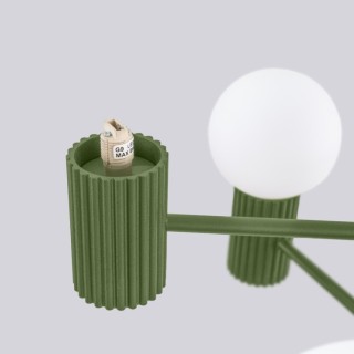 Lustre HALO 6 vert olive