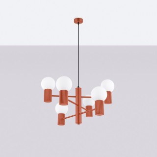 Lustre HALO 6 rouge ochra